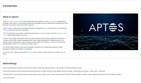 Open Analytics - Activity on Aptos (Health) maked by hosein.maleki979 @GeniiData